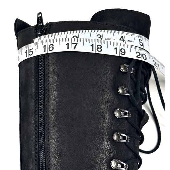Vintage Foundry Co. Henrietta Black Leather Lace-Up Tall Boots Womens 6 New $220 - Picture 9 of 13